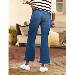 Frank & Eileen Westport Jeans Italian Wide Leg Chino Pant Blue Denim Wide Leg 4